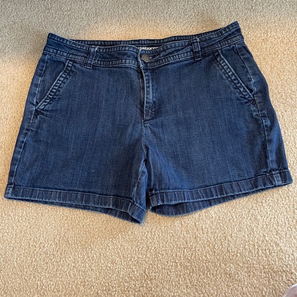 Liz Claiborne Pants - Liz Claiborne Denim Shorts Dark Wash Classic Jean Pockets Blue Size 12 Excellent